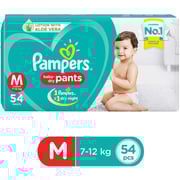 Pampers Baby Dry Pants with Aloe Vera, Size Medium 7-12KG, (54 Counts) Pampers Baby Dry Pants with Aloe Vera, Size Medium 7-12KG, (54 Counts)