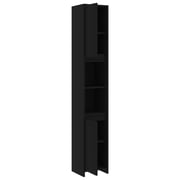 Vidaxl Bathroom Cabinet Black 30x30x183.5 Cm Engineered Wood Vidaxl Bathroom Cabinet Black 30x30x183.5 Cm Engineered Wood