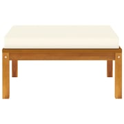 Vidaxl Footrest With Cream White Cushion Solid Acacia Wood Vidaxl Footrest With Cream White Cushion Solid Acacia Wood