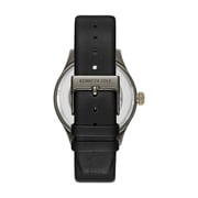 Kenneth Cole Automatic Watch For Men with Black Genuine Leather Strap