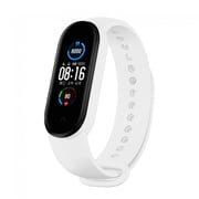 Margoun Xiaomi Mi Band 5 Replacement Silicone Band - White Margoun Xiaomi Mi Band 5 Replacement Silicone Band - White