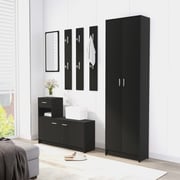 Vidaxl Hallway Wardrobe Black 55x25x189 Cm Engineered Wood Vidaxl Hallway Wardrobe Black 55x25x189 Cm Engineered Wood