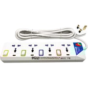 Narken 13a Standard Grounding 4 Gang Electrical Extension Socket With Fuse Protector 4 Way 3 Meter Cable (4 Way 3 Meter) Narken 13a Standard Grounding 4 Gang Electrical Extension Socket With Fuse Protector 4 Way 3 Meter Cable (4 Way 3 Meter)