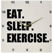 3Drose Dpp_180400_2 Eat Sleep Exercise Gifts For Gym Bunny Or Keep Fit Fitness Enthusiast Wall Clock, 13 By 13 3Drose Dpp_180400_2 Eat Sleep Exercise Gifts For Gym Bunny Or Keep Fit Fitness Enthusiast Wall Clock, 13 By 13