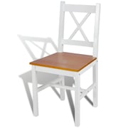 vidaXL Dining Chairs 4 pcs White Pinewood vidaXL Dining Chairs 4 pcs White Pinewood