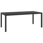 vidaXL Garden Table Black 185x90x74 cm Aluminium and WPC vidaXL Garden Table Black 185x90x74 cm Aluminium and WPC