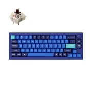 Keychron Q2 Qmk Gateron G-pro Mechanical Keyboard With Knob, Rgb, Brown Switch & Custom Hot-swappable | Ergono Mic Design Gaming Keyboard - Navy Blue