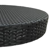 Vidaxl Garden Table Black 75.5x106 Cm Poly Rattan Vidaxl Garden Table Black 75.5x106 Cm Poly Rattan