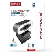 Promate Webcam With Microphone Black Promate Webcam With Microphone Black