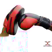 X Max Strength Boxing Gloves 16oz and Curved Focus Pads MMA Boxing Kick Training Hook & Jabs Pro Set Multi Colors (Red/Black, 16oz) X Max Strength Boxing Gloves 16oz and Curved Focus Pads MMA Boxing Kick Training Hook & Jabs Pro Set Multi Colors (Red/Black, 16oz)