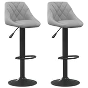Vidaxl Bar Stools 2 Pcs Light Grey Velvet Vidaxl Bar Stools 2 Pcs Light Grey Velvet