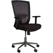Mahmayi Sleekline T01B Office Chair – Mesh Ergonomic Chair For Office Cabin, Bay, Cubicle – Swivel Castor Wheels Adjustable Office Chair With Headrest (Medium Back)