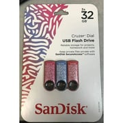 SanDisk Cruzer Dial USB Flash Drive 32GB (3-Pack)