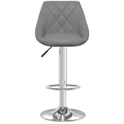 Vidaxl Bar Stools 2 Pcs Grey Faux Leather Vidaxl Bar Stools 2 Pcs Grey Faux Leather