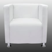 Vidaxl Cube Armchair White Faux Leather Vidaxl Cube Armchair White Faux Leather