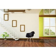 Mahmayi Furniture Set of 3 Black- Eames Style Armchair with Natural Wood Legs Eiffel Dining Room Chair