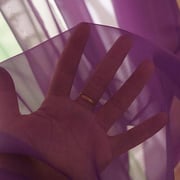 Sheer Window Curtain Set of 2pcs Purple Color
