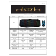 Porsh DOB KM 830 GX Wired Gaming Keyboard & Mouse Black