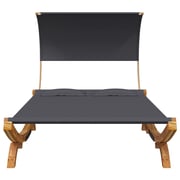 vidaXL Outdoor Lounge Bed with Canopy 165x203x126cm Solid Bent Wood Anthracite vidaXL Outdoor Lounge Bed with Canopy 165x203x126cm Solid Bent Wood Anthracite