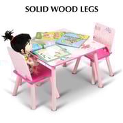 Sunshine Unicorn Design Kids Wooden Table & Chair Set Pink Sunshine Unicorn Design Kids Wooden Table & Chair Set Pink