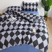 LUNA HOME King size 6 pieces Bedding Set without filler, Diamond Design LUNA HOME King size 6 pieces Bedding Set without filler, Diamond Design