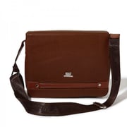 Roberto Ballmore SC44231 Brown Magnetic Flap Closure Messenger Bag Men