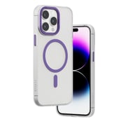 Levelo Magsafe Compatibility Glory Matte Back Case iPhone 14 Pro Compatibility - Matte Clear Purple