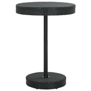 Vidaxl Garden Table Black 75.5x106 Cm Poly Rattan Vidaxl Garden Table Black 75.5x106 Cm Poly Rattan
