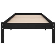 Vidaxl Bed Frame Black Solid Wood Pine 90x200 Cm Vidaxl Bed Frame Black Solid Wood Pine 90x200 Cm