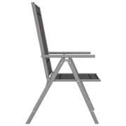 vidaXL Folding Garden Chairs 6 pcs Textilene Black vidaXL Folding Garden Chairs 6 pcs Textilene Black