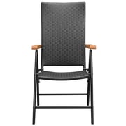 Vidaxl Stackable Garden Chairs 2 Pcs Poly Rattan Black Vidaxl Stackable Garden Chairs 2 Pcs Poly Rattan Black