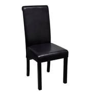 vidaXL Dining Chair Artificial Leather Black Set of 4 vidaXL Dining Chair Artificial Leather Black Set of 4