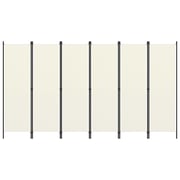 Vidaxl 6-panel Room Divider Cream White 300x180 Cm Vidaxl 6-panel Room Divider Cream White 300x180 Cm