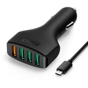Aukey 4 Port Quick 3.0 Car Charge Black