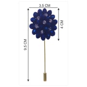 Soko Mesh Handcrafted Flower Boutonniere Blue & Silver For Men Soko Mesh Handcrafted Flower Boutonniere Blue & Silver For Men