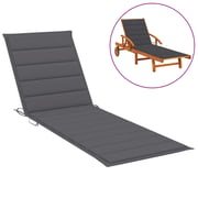 vidaXL Sun Lounger Cushion Anthracite 200x70x3 cm Fabric vidaXL Sun Lounger Cushion Anthracite 200x70x3 cm Fabric