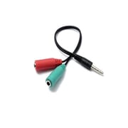 Haysenser Splitter Audio Cable 3.5mm Male to 3.5mm HiFi Microphone and Headphone Converter