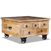 vidaXL Coffee Table Rough Mango Wood 70x70x40cm vidaXL Coffee Table Rough Mango Wood 70x70x40cm