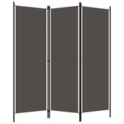 Vidaxl 3-panel Room Divider Anthracite 150x180 Cm Vidaxl 3-panel Room Divider Anthracite 150x180 Cm