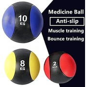 ULTIMAX Rubber Bounce Med Ball Medicine Balls, Ab Exercises, Home Gym Fitness Workout Equipment for Strength Training, Throwing, Weight Lifting Fat Loss Building Muscle -Multi Color(10Kg)
