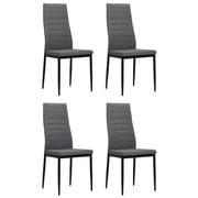 vidaXL Dining Chairs 4 pcs Light Grey Fabric vidaXL Dining Chairs 4 pcs Light Grey Fabric