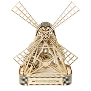 Wooden City Windmill 3D Sculpture