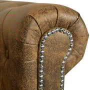 Vidaxl Chesterfield Sofa 2-seater Artificial Leather Brown Vidaxl Chesterfield Sofa 2-seater Artificial Leather Brown