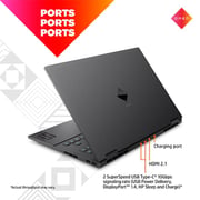 HP (2022) Gaming Laptop - AMD Ryzen 7-6800H / 16.1inch QHD / 512GB SSD / 16GB RAM / 6GB NVIDIA GeForce RTX 3060 Graphics / Windows 11 Home / English & Arabic Keyboard / Silver / Middle East Version - [16-N0010NE]