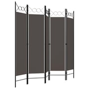 Vidaxl 5-panel Room Divider Anthracite 200x180 Cm Vidaxl 5-panel Room Divider Anthracite 200x180 Cm