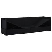 Vidaxl Garden Bed With Cushion & Pillows Poly Rattan Black Vidaxl Garden Bed With Cushion & Pillows Poly Rattan Black