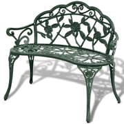 Vidaxl Garden Bench 100 Cm Cast Aluminium Green Vidaxl Garden Bench 100 Cm Cast Aluminium Green