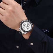 Curren CRN8077S-SLVR/WHT-Classic Elegant Men's Watch