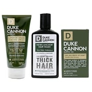 Duke Cannon Men's Grooming Bundle: Superior Grade Shaving Cream Smells Like Victory Soap Bar Hard-working 2-in-1 Hair Wash Duke Cannon Men's Grooming Bundle: Superior Grade Shaving Cream Smells Like Victory Soap Bar Hard-working 2-in-1 Hair Wash
