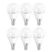 Osram Led Value Classic P40 Light Bulb E14, 470 Lumen Warm White 2700k (pack Of 6) Osram Led Value Classic P40 Light Bulb E14, 470 Lumen Warm White 2700k (pack Of 6)
